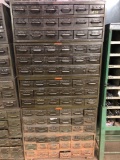 Vintage Equipto 5 section Steel 90 Drawer Hardware Sorter Cabinet (loaded w/ set screws)