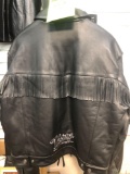 New Victory Genuine Leather Riding Coat w/Fringe