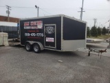 12 x 7 V-nose enclosed trailer with ramp door