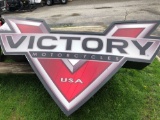 VICTORY Motorcycles USA V Lighted Dealer Sign approx 4 ft x 7ft