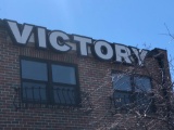 Victory channel letters and box.