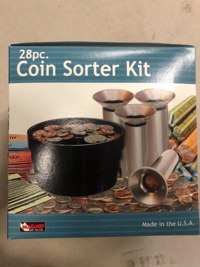28 pc Coin Sorter Kit (shake, sort, count, roll)