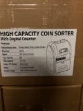 High Capacity Coin Sorter w/ digital counter (sorts pennies, nickels, dimes, quarters, & dollars,