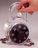 Combination Lock Coin Savings Bank (Dial 3 numbers to open) (Pallet 4)