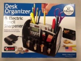 (Pallet 1) Desk Organizer & Electric Pencil Sharpener (Includes AC adapter, packaged 2 per box,