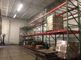 6 Sections of 16 ft Tear Drop Pallet Racking