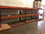 3 Sections of 6.5 ft slotted pallet racking