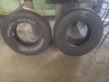 (2) new P235 75 R 15 Trail Mark tires on rims.