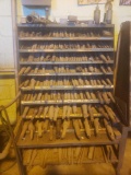 Various drill bits with shelving