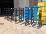 Lot of 2 Towable and Attachable Steel Dry Racks