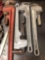 Lot of 4 Pipe Wrenches 1-24 in, 3-18 in.