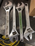 Lot of 4 Assorted Crescent Wrenches