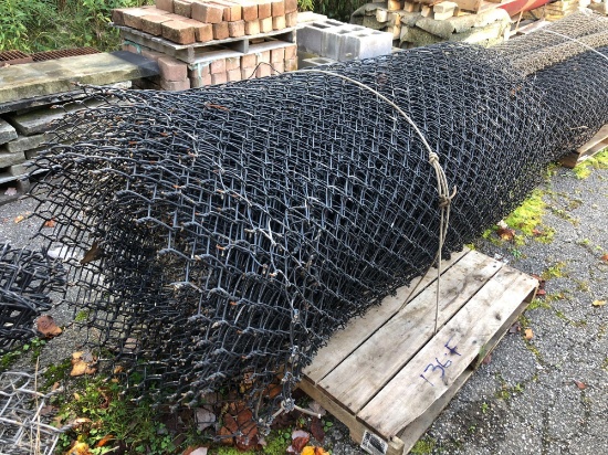 Pallet load of 1 roll of standard chain link fence