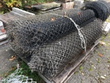 Pallet load of 3 rolls of standard chain link fence
