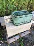 Assorted sand stone and underground utility boxes