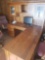 Solid oak office desk very nice recently purchased