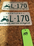 Pair of Kentucky Historic Plates