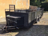 8 x 16 foot landscape trailer, double axle with pintle hitch