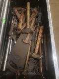 Large amount of various hammers and more