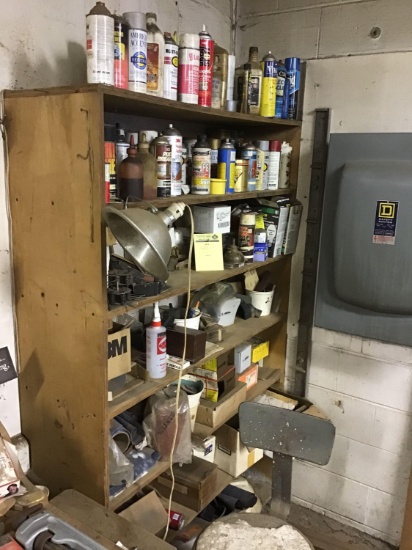 Wooden shelf clean off, lubricants, sandpaper, and more