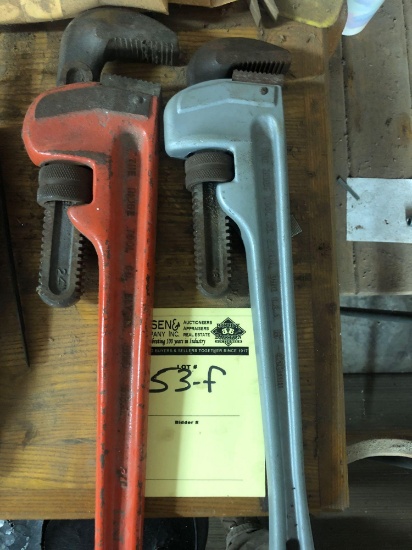 Lot of (2) Pipe Wrenches, Sells times the money