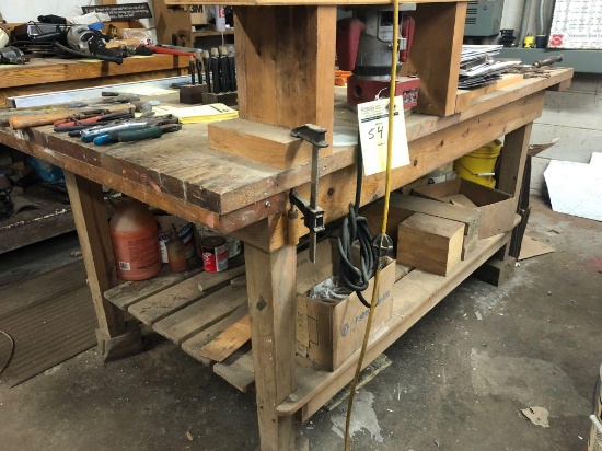 Handmade wooden work bench w/ Milwaukee Router & Table