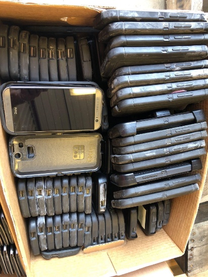 Lot of (90) HTC one (m8) Cell Phones w/ Box of Chargers