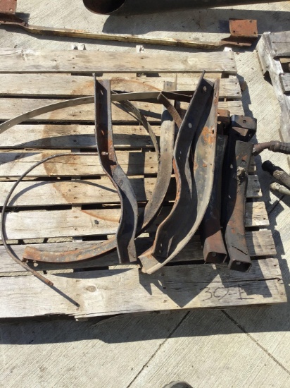 Pallet of tank hangers and brackets