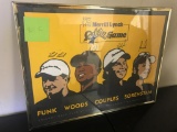 Framed Signed Poster by Funk, Wood, Couples, and Sorenstam