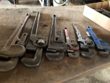 X6 Assorted Pipe Wrenches (Porto, Kobalt, Ridge, etc)