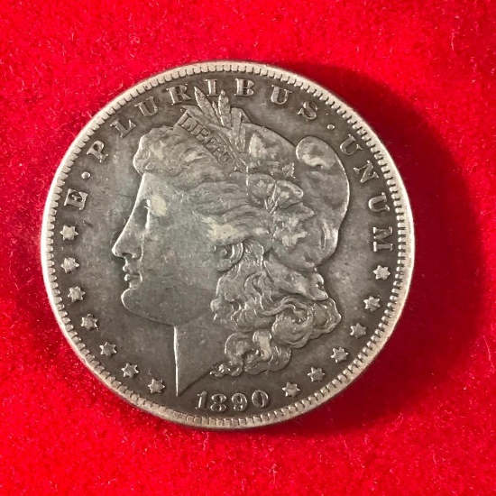 1890 CC Morgan silver dollar