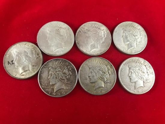 COLLECTION STARTER of Peace Dollars, 90% Silver, No duplicate dates
