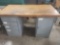 Nice solid butcher block top 4 drawer desk