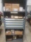 Nice 4 drawer ball bearing shelve and variety rods, stands, metal covers and hardware