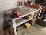 4ftx2ft Steel Work Bench w/ Wilton Vice