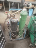 Oxygen and Acetylene Torch Set and cart