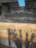 Drawer full of large drill bits