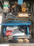 Various machine handels, wheels, tool box and more