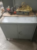 Storage cabinet loaded with grinding wheels, IBAG Variable speed control, and more