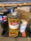 Bulk lot of assorted roof rapair, curing and adhesives and clips