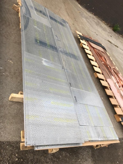 Pallet includes several sheets of 1/8 inch perforated Mill Finish panels. Skid 5