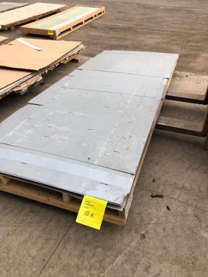 Pallet of 24 gauge and .040 "Zinc" metal sheeting and trim pieces Skid 10A