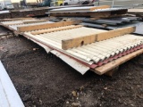 Approx (20) Sheets of Steel Beige & Red 15.5ft x 45 in Siding