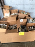 Bulk pallet of new gutter end caps, gutter clips & hardware