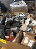 Bulk pallet of roofing supply. Gutter connectors, self tapping screws of all kinds and more
