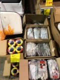 Bulk lot of new leather palm work gloves and masking tape