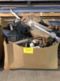 Pallet load of assorted tools, backpack sprayer, hardware etc