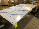 Pallet of ACM Composite Panel Remnants, color is Champagne Metallic. SKID EE