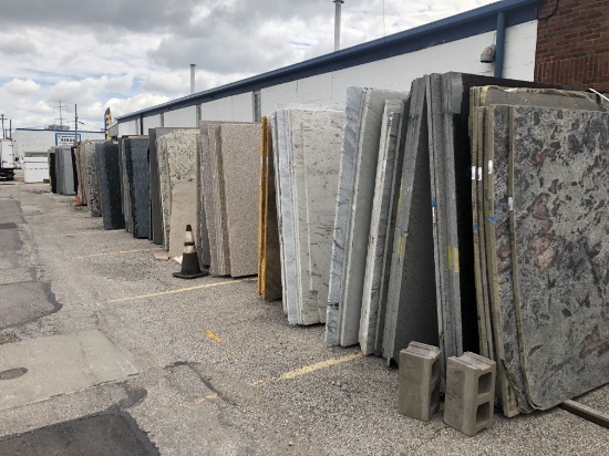 +800 Beautiful Granite & Marble Slabs & A-Frames