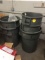 5 commercial trash cans